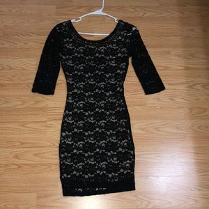 Black Lace A’GACI Bodycon Dress